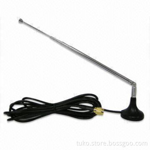 VHF/UHF/DVB-T Antenna Telescopic Rod, 174-240/470-862MHz Frequency Range